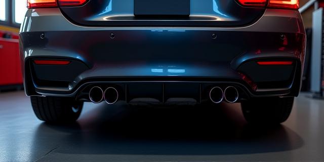 BMW M4 dengan sistem knalpot titanium